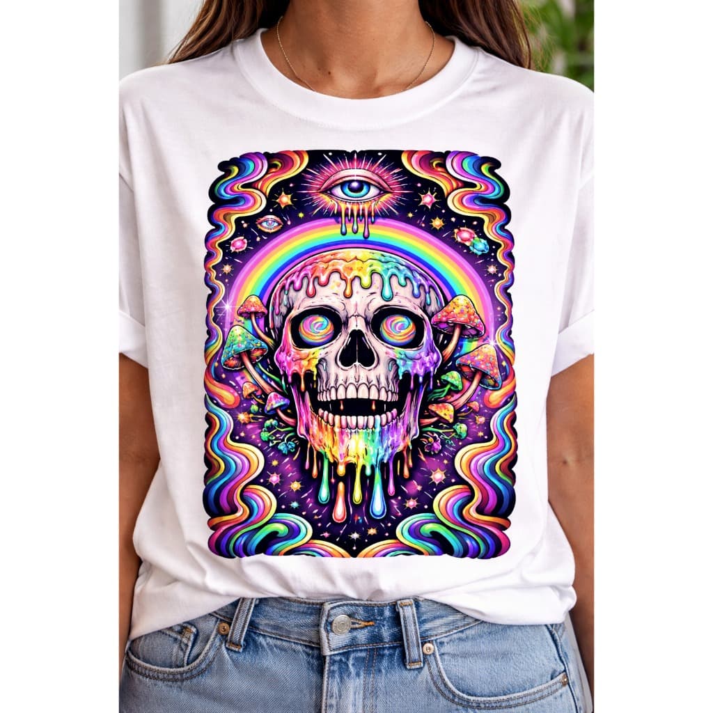 Camiseta Psicodélico Com Olhos Místicos Unissex