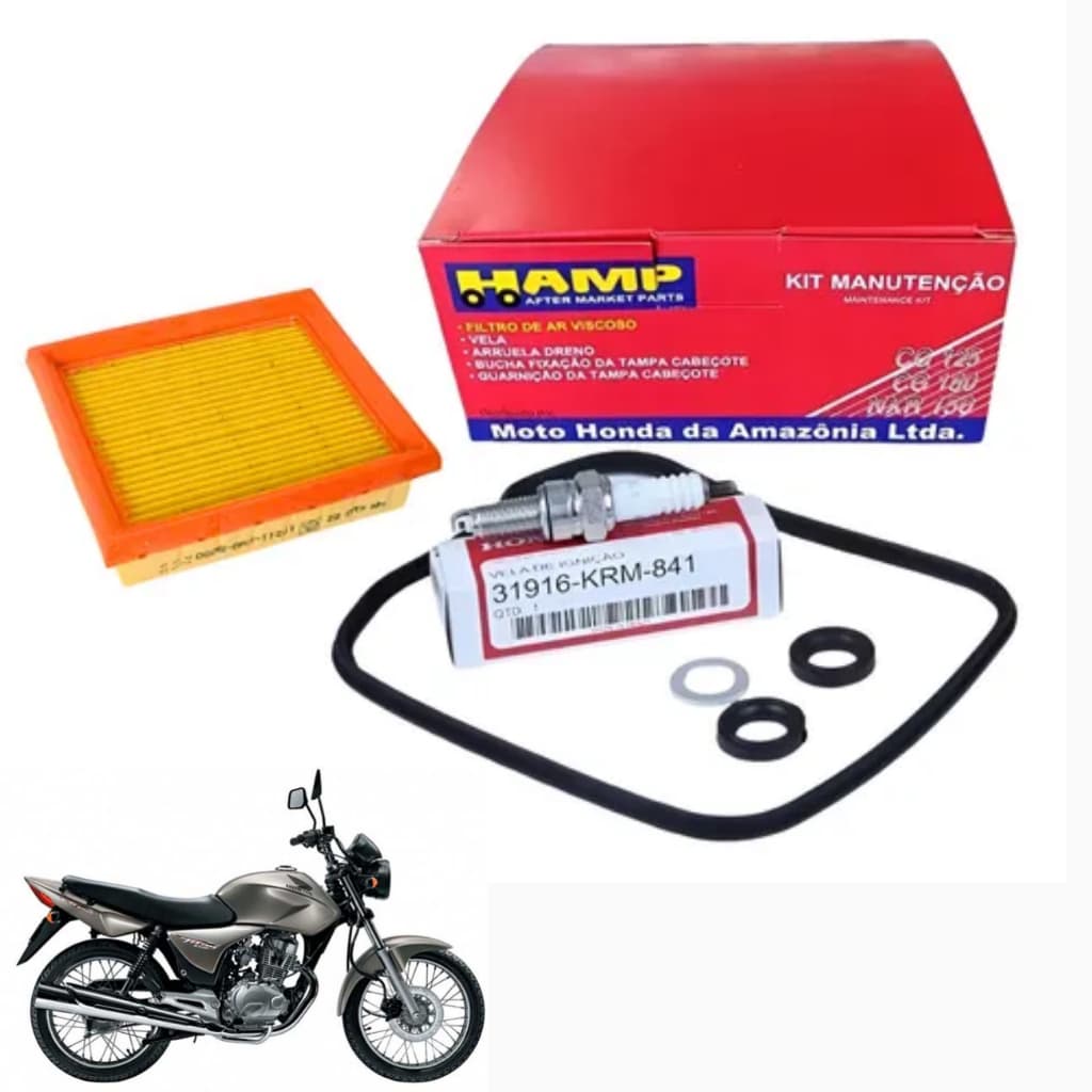 Kit Manutenção e Revisão Fan125 2009 a 2013 Fan150 e  Titan150 2009 a 2013 Nxr Bros150 Original Hamp Honda H0610-KWG-911