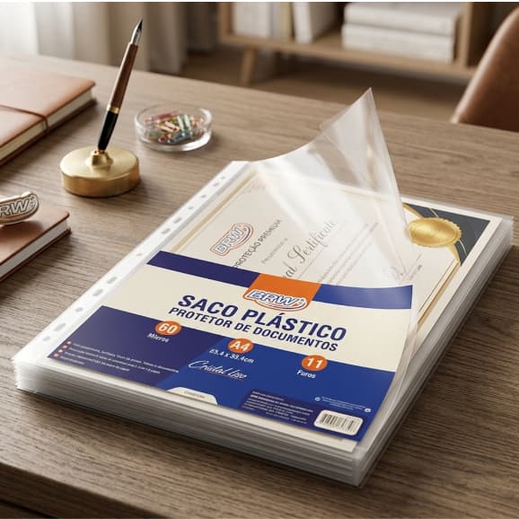 Saco Plástico Envelope A4 11 Furos