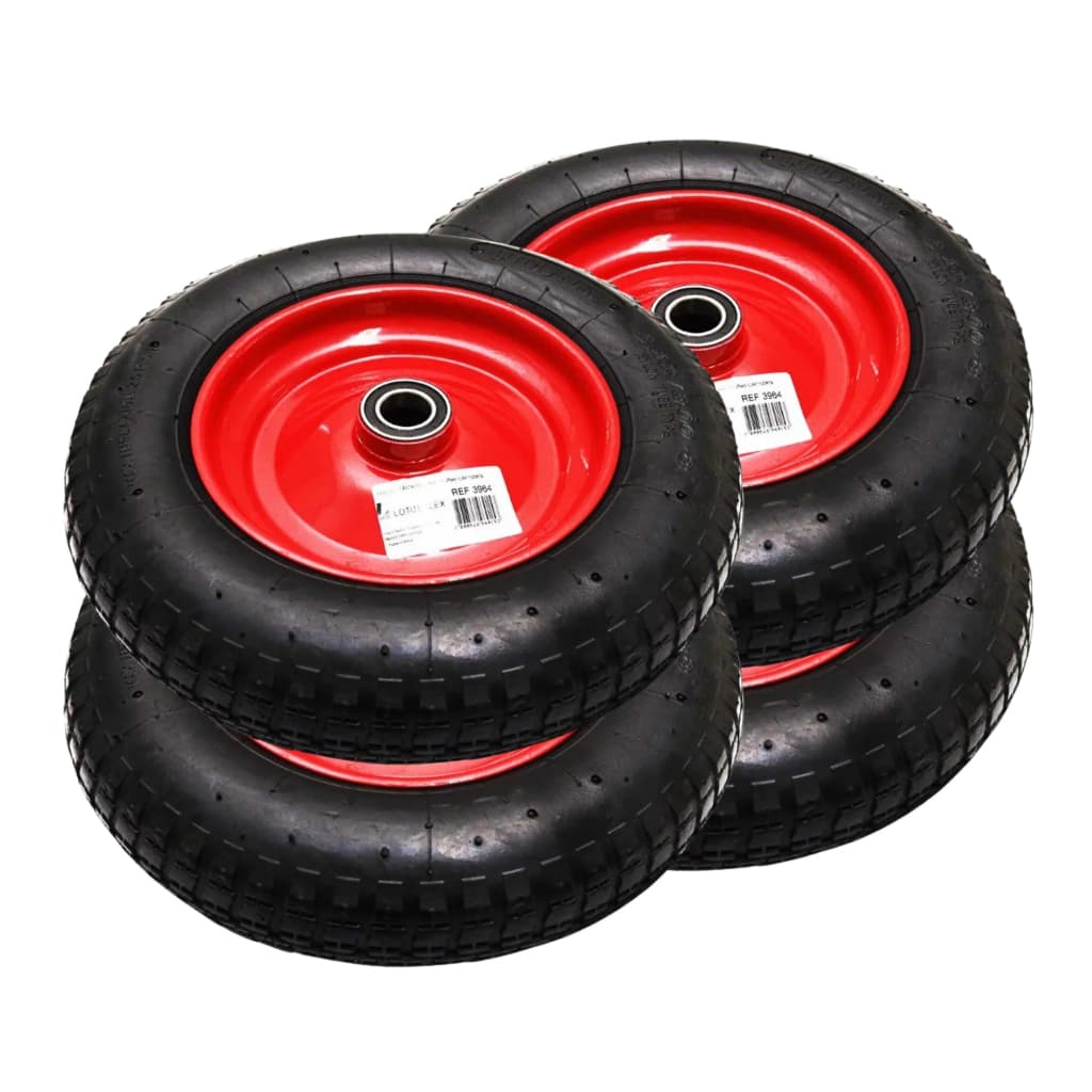 Kit 4 Pneus Completos 3,25X8 Polegadas Até 100Kg Flex Lotus