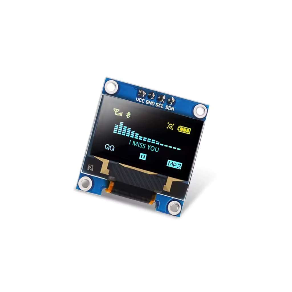Display OLED 0.96" I2C SSD1306 – Compatível com Arduino, ESP32 e PIC 128X64 PIXELS - Baixo Consumo, Alta Definição - Mód
