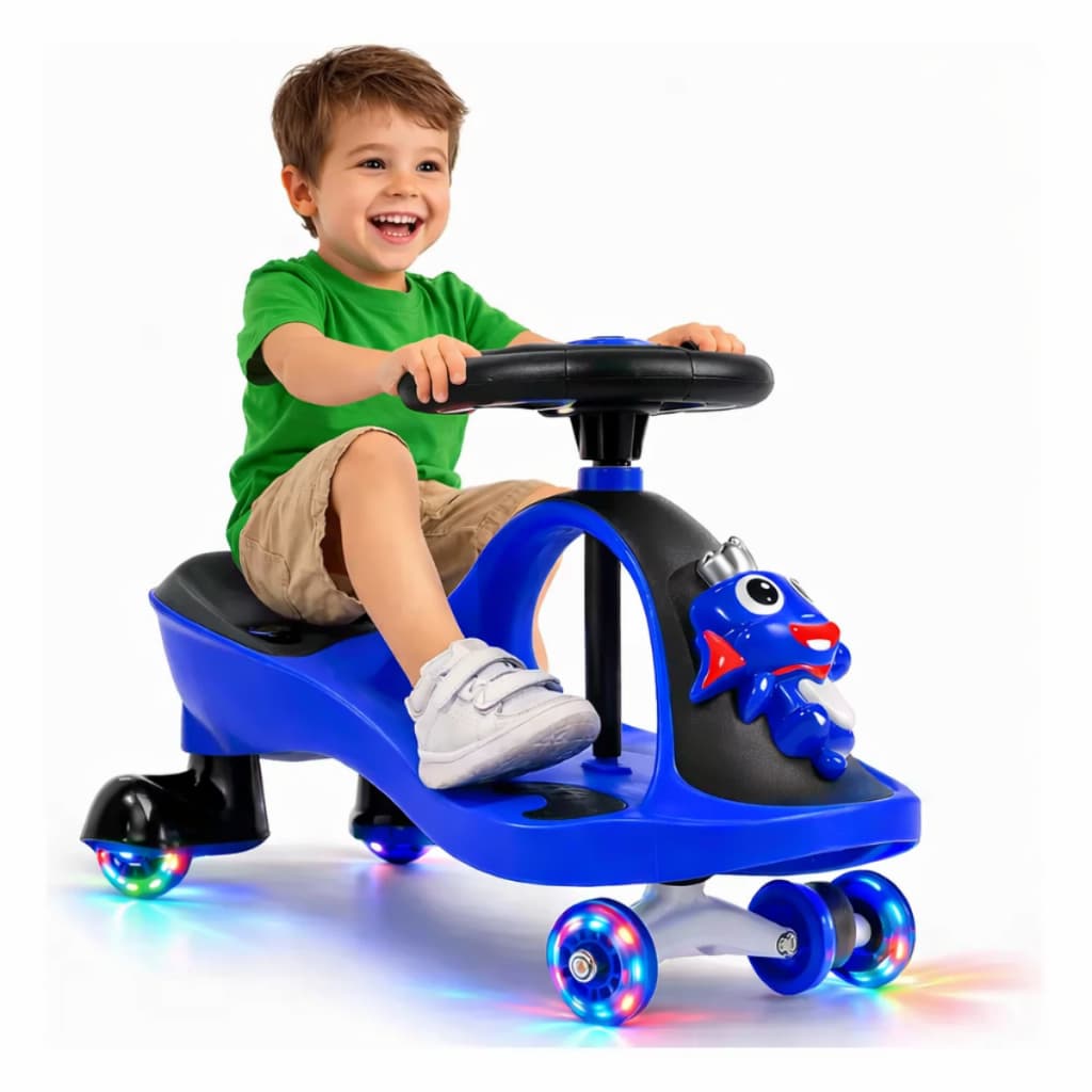 Carrinho Gira 360° Rolimã Infantil Com Led Nas Rodas Toca Música - BH Store