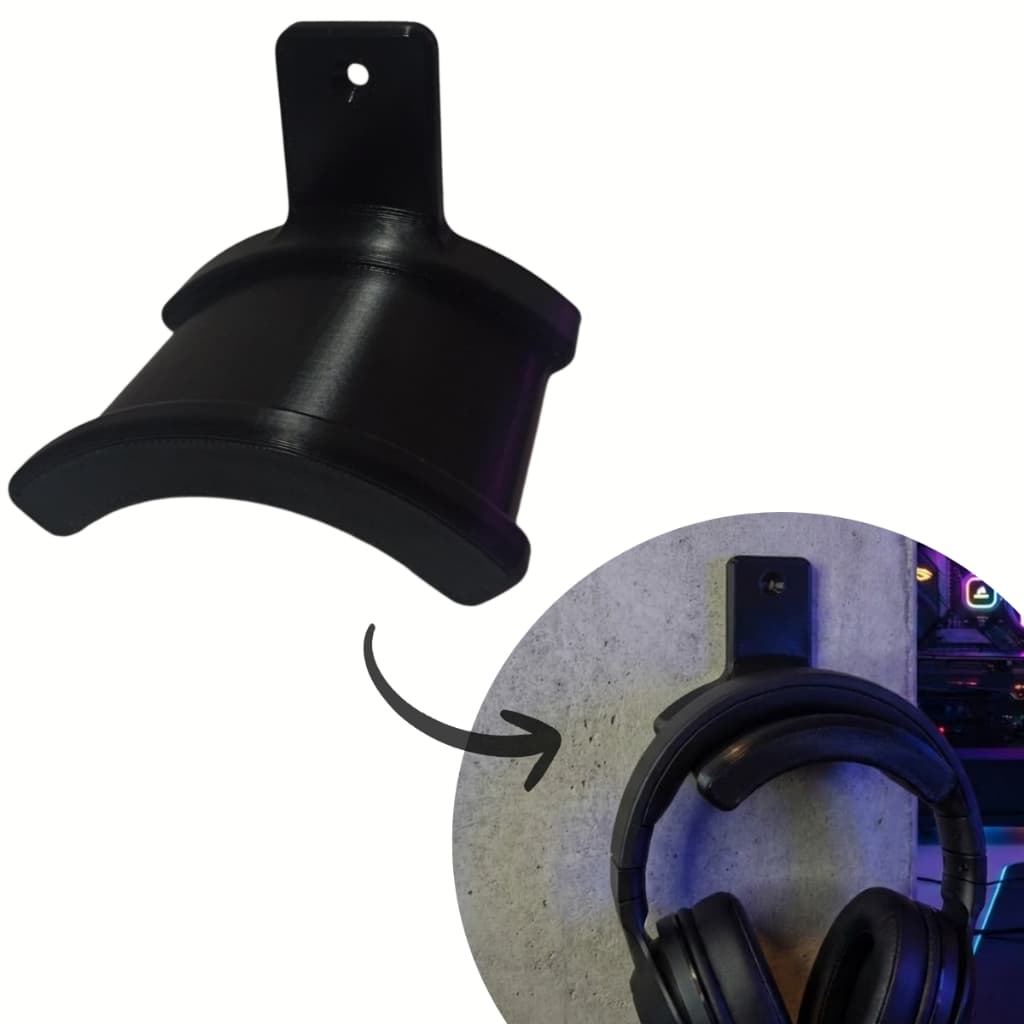 Suporte de Parede para Fone / Headset Gamer - Fixação com Parafuso