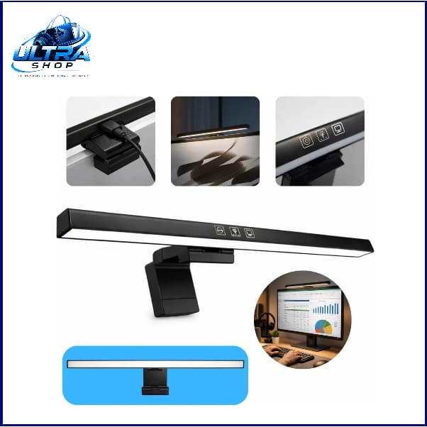 Luminária Barra Led Luz Monitor Iluminação Notebook Computador Usb Recarregável Mesa