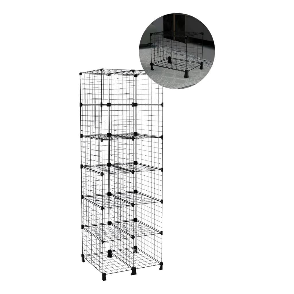 Estante Aramada Modular Produ Para Loja E Closet Escolha 12 30 Ou 60 Nichos E Cor Branco ou Preto