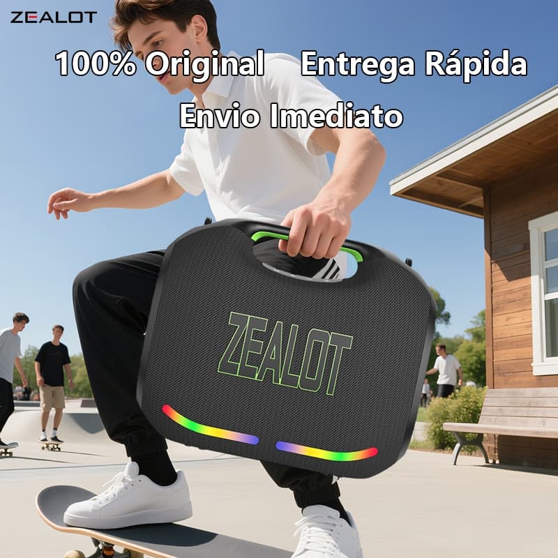 250W,48000mAh,TWS 500W,ZEALOT-ZE21 caixa de som a prova d água,  Alças, RGB, BT5.4,para mar, praia