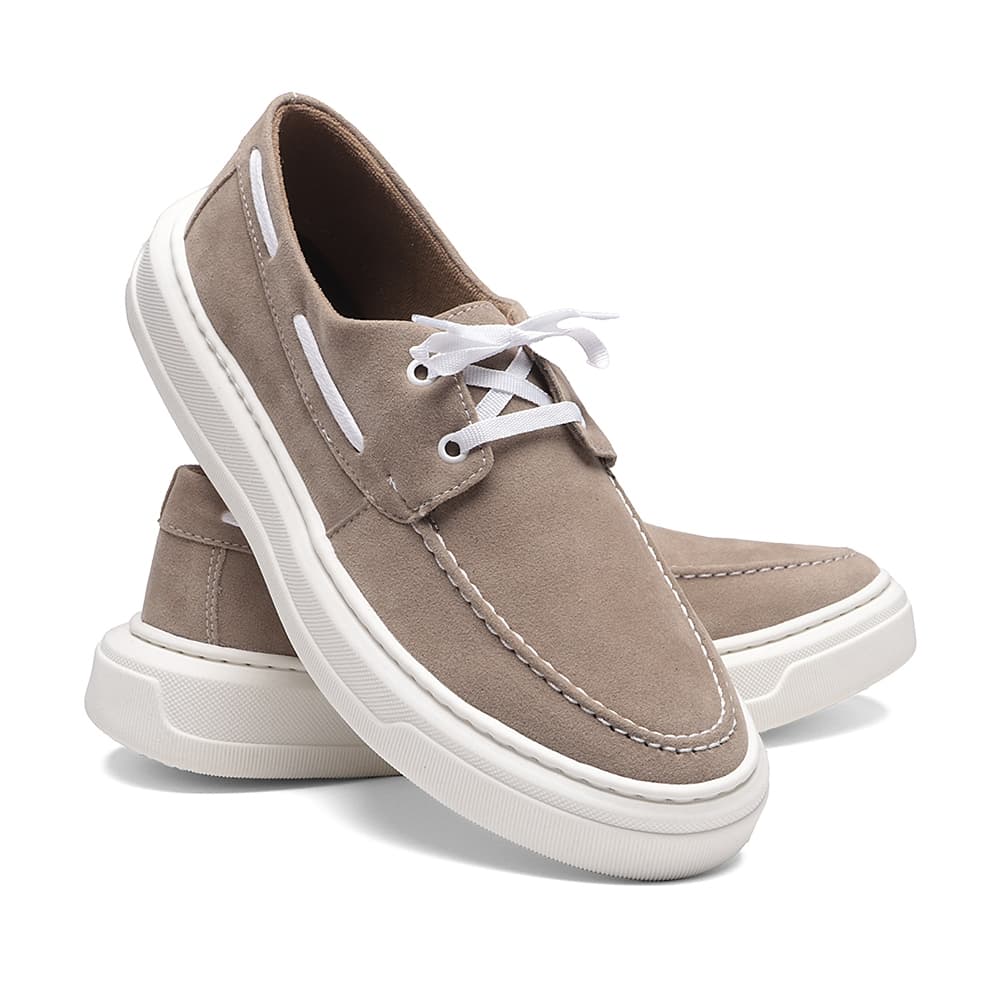 Sapatênis Mocassim Couro Camurça Masculino Promoção