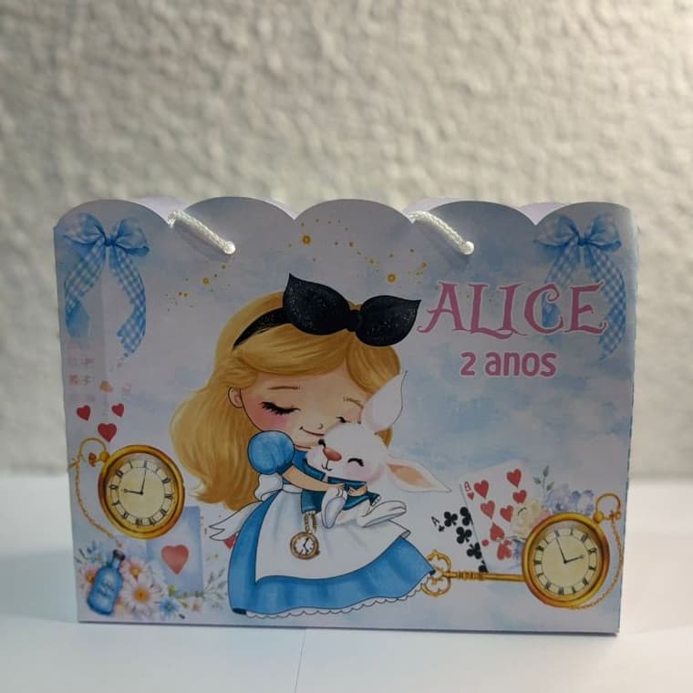 Sacolinha ALICE BABY Personalizadas/sacolinha /Lembrancinha/ Aniversário/PEGUE E MONTE