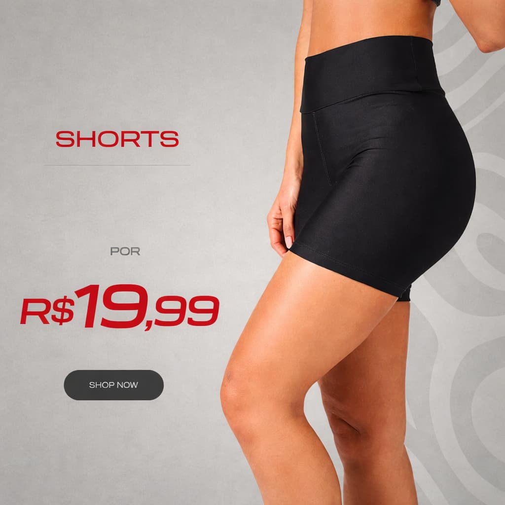 Short Legging Suplex Cós Alto Tecido Grosso Bermuda Feminina Fitness academia