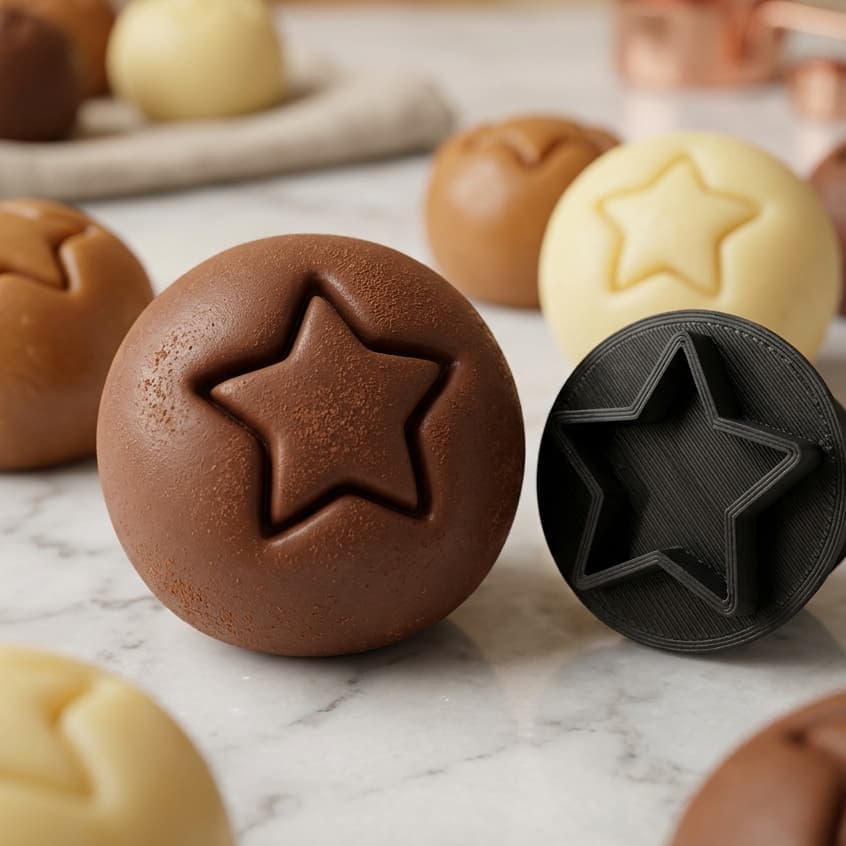 Carimbo Estrela para Docinhos Brigadeiro Confeitaria Personalize Seus Doces com Precisão