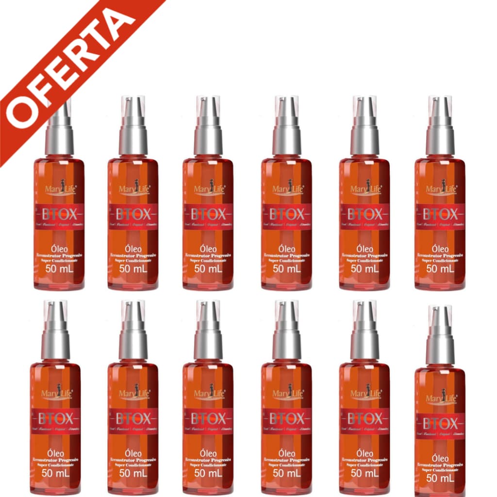 12 unidades Óleo Reconstrutor Progressivo Btox 50ml MaryLife
