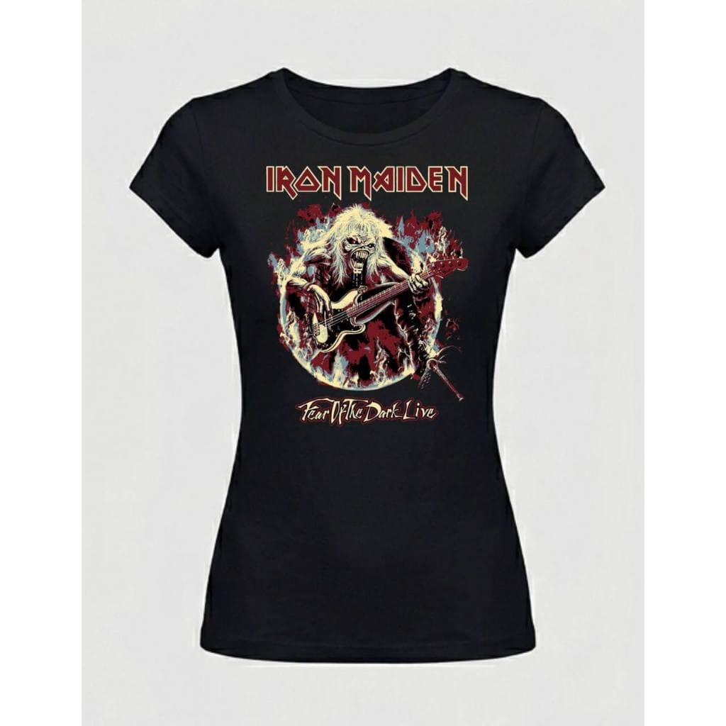 Baby Look Iron Maiden Rock Metal Estampa Premium Algodão 100%