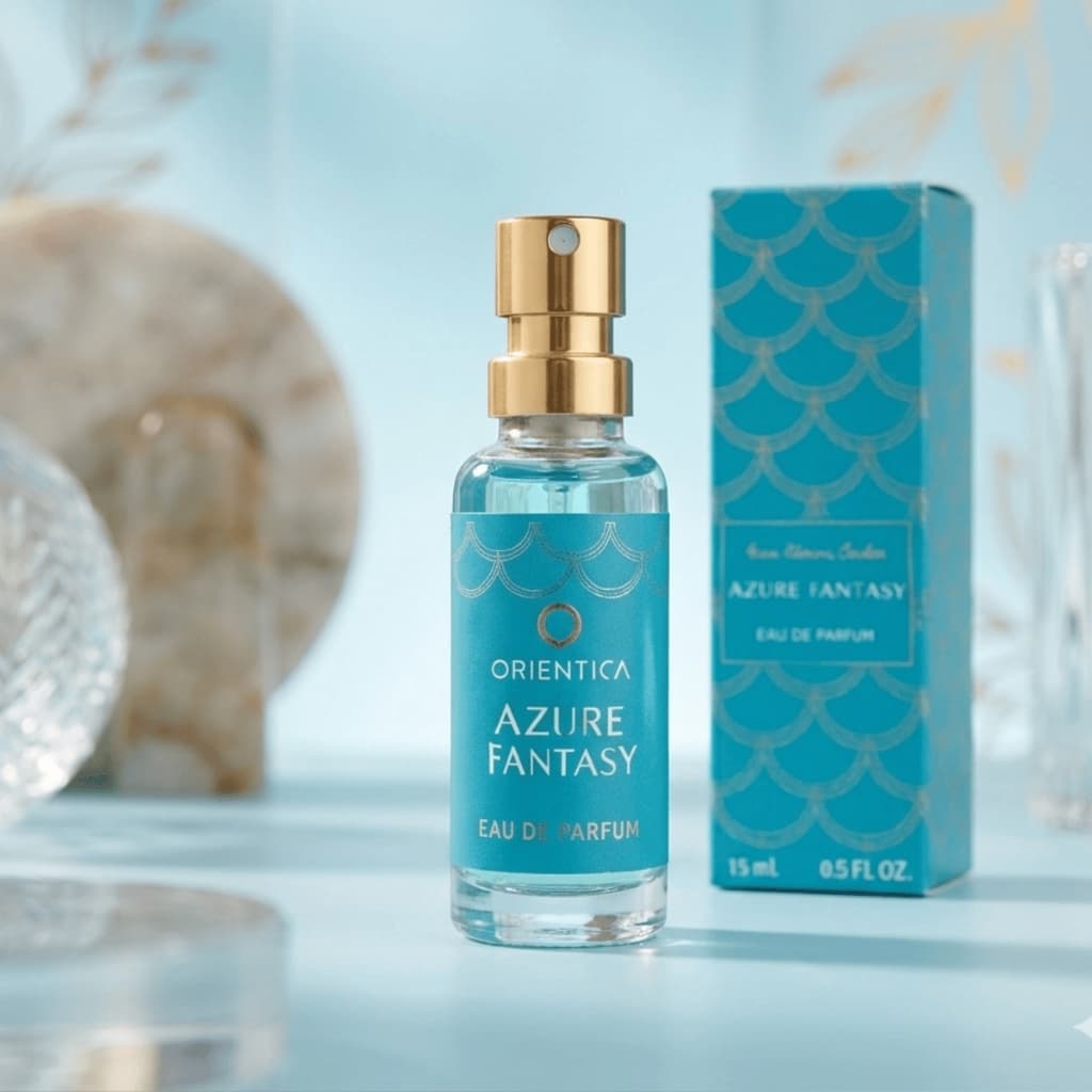 Perfume Azure Fantasy15ml Feminino Doce Marcante Alta Fixação Longa Duração Eau de Parfum  Presente