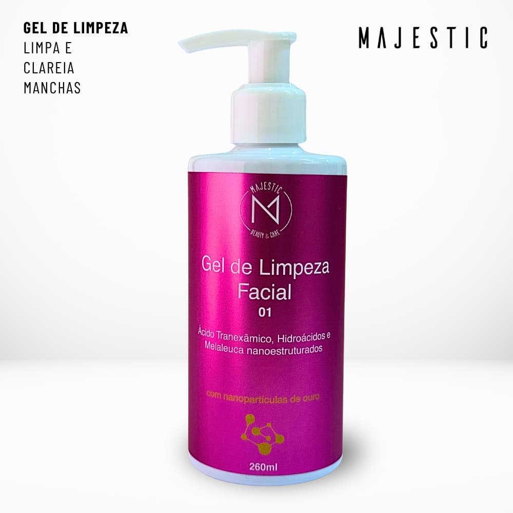 Gel de Limpeza Facial (Limpa, Anti-acne, Clareia Manchas e Melasmas) 260ml