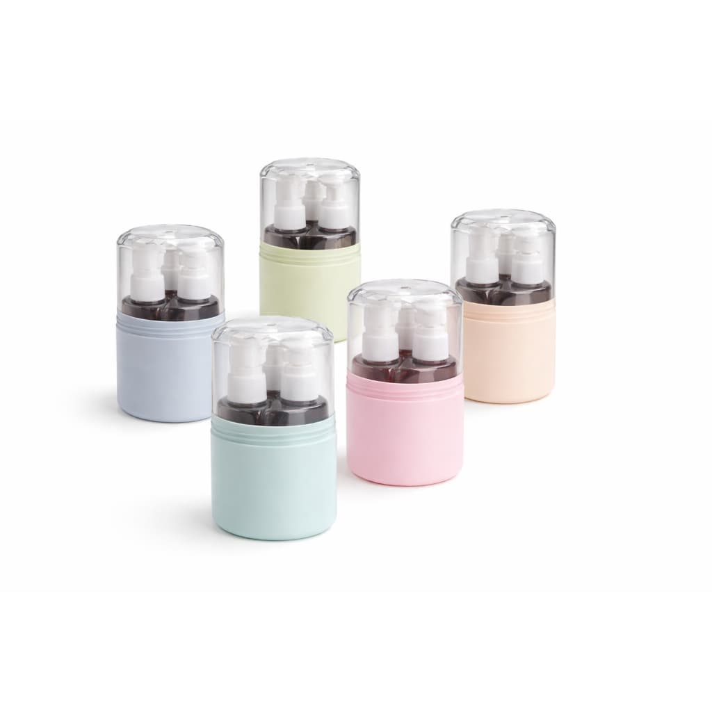 Kit 3 Frascos Spray Reutilizáveis para Viagem 100ml e 50ml com Adesivo Identificação