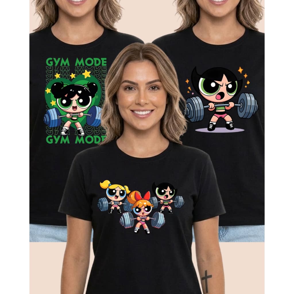 KIT 3 camisetas SUPER PODEROSAS moda academia fit treino moda feminina promoção blusa tshirt camisa