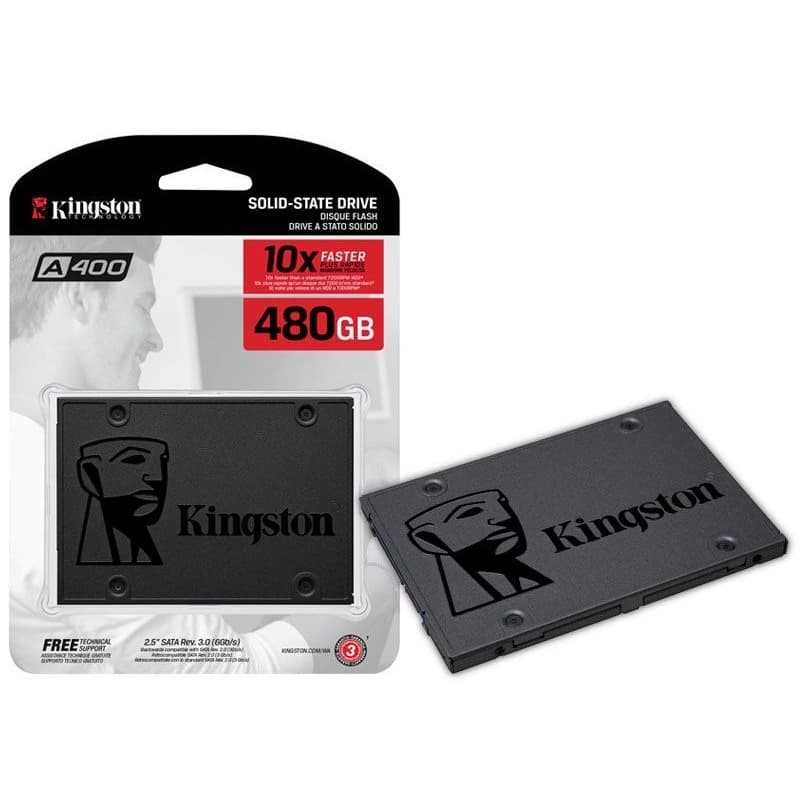 SSD Kingston 480GB SATA3 A400 SA400S37/480GB - ORIGINAL KINGSTON COM NOTA FISCAL E GARANTIA