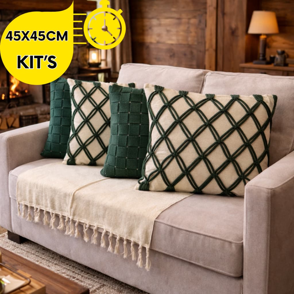 KIT 1/2/3/4 LUXO CAPA DE ALMOFADA ALGODÃO ARTESANAL DE ALTA QUALIDADE PARA DECORAR SOFÁ CAMA OU SALA