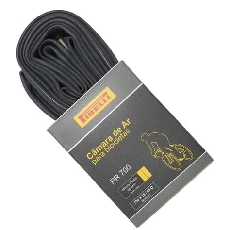 Câmara De Ar Pirelli 700x28/45c Bike Speed Bicicleta Presta 60mm Preto
