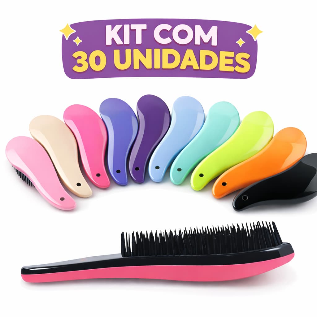 Kit 30 Escovas Mágicas Anti Frizz Atacado Para Revender