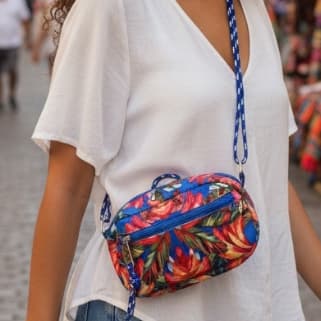 Bolsa pochete ombro colorida estampada NOVIDADE