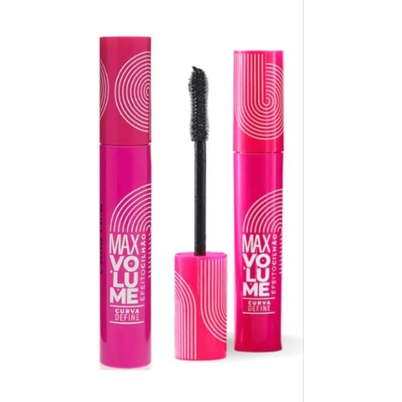 Máscara de Cílios Max Lash Volume Curva e Define Mahav