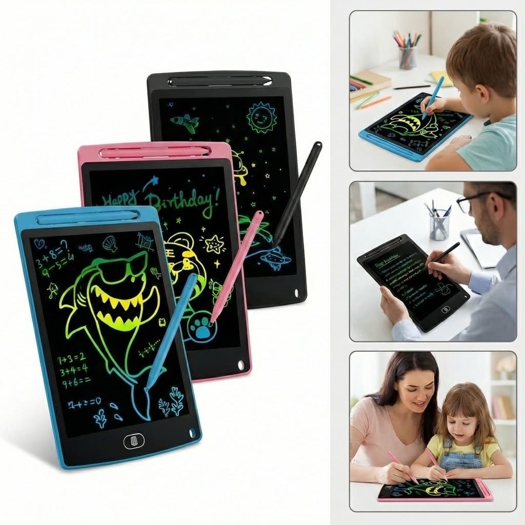 Lousa Mágica Infantil Tablet LCD para Desenho e Escrita com Caneta Lousa Digital Reutilizável