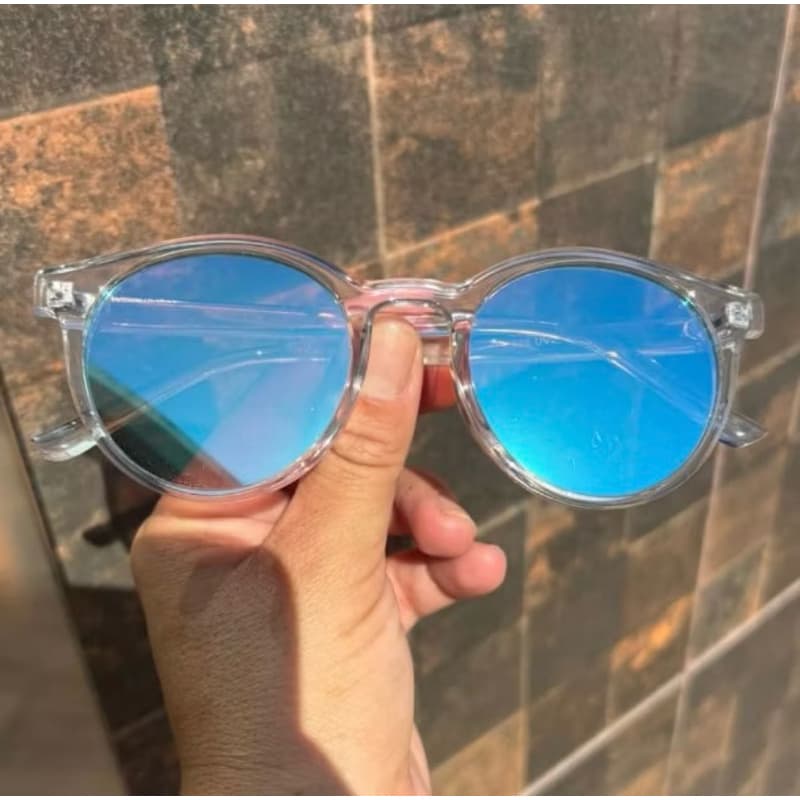 Óculos De Sol Redondos Retrô– Design Leve Anti-UV De Rosto