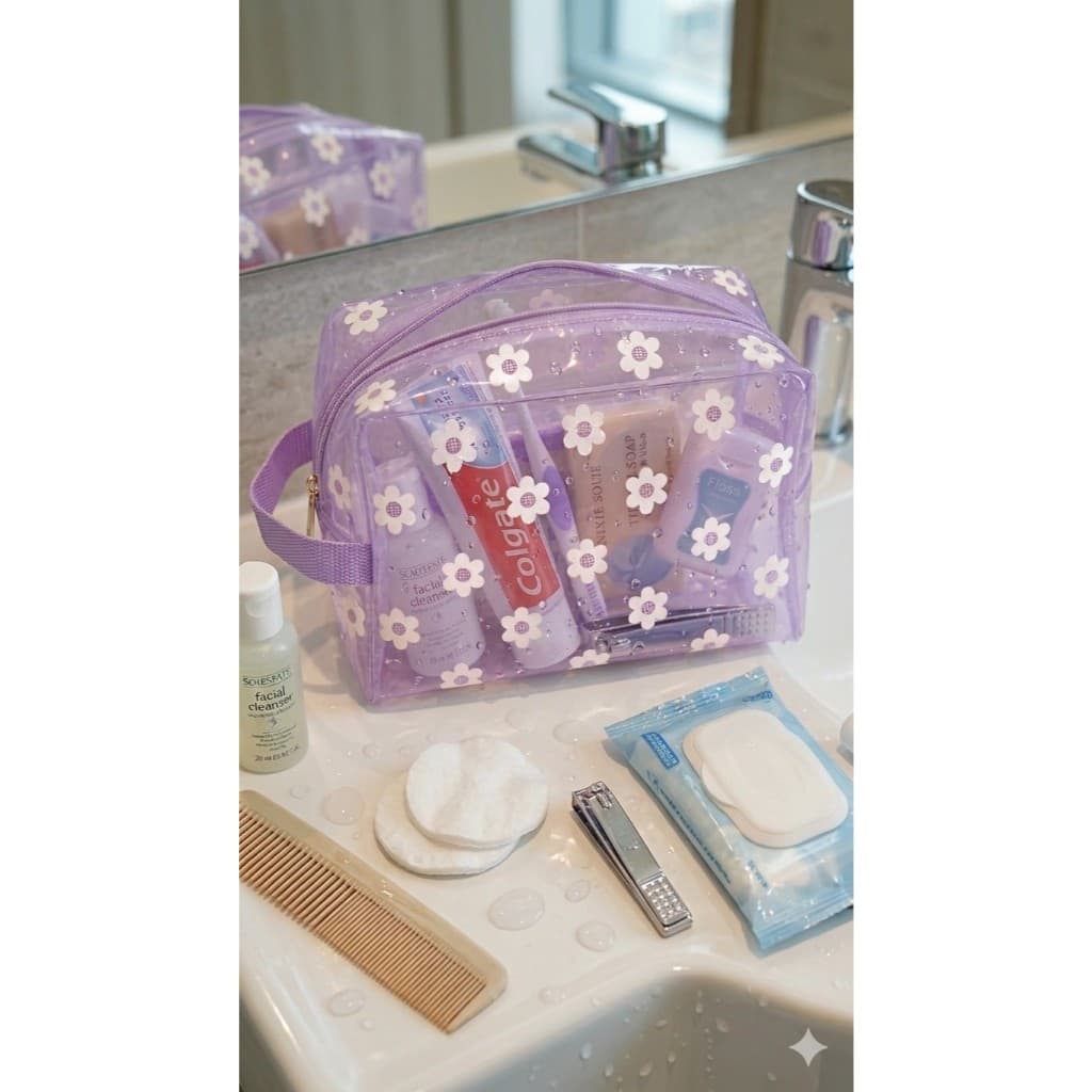 Bolsa De PVC Transparente Impermeável Viagem/Higiene/Pessoal/Enfermagem/Clube/Praia/Piscina