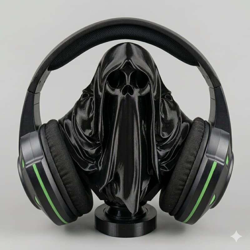 Suporte Headset Fone de Ouvido Action Figure Decorativo Gamer Ghost Decoração Pop