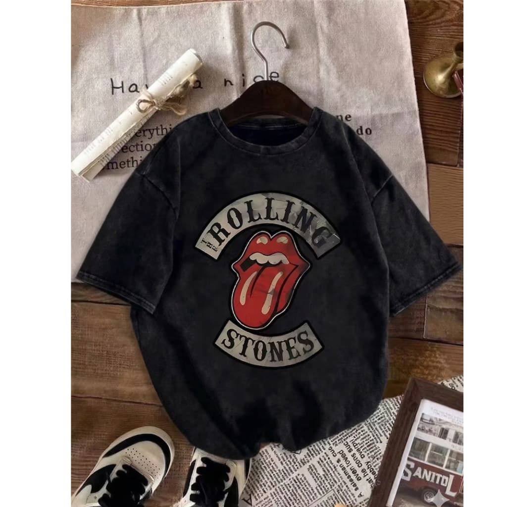Camiseta Rolling Stones Vintage O Clássico do Rock com Muito Estilo