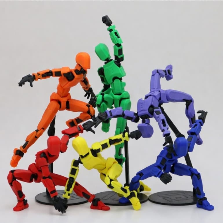 Boneco Dummy 13 Articulado 3D com Acessórios – Brinquedo Criativo Montagem