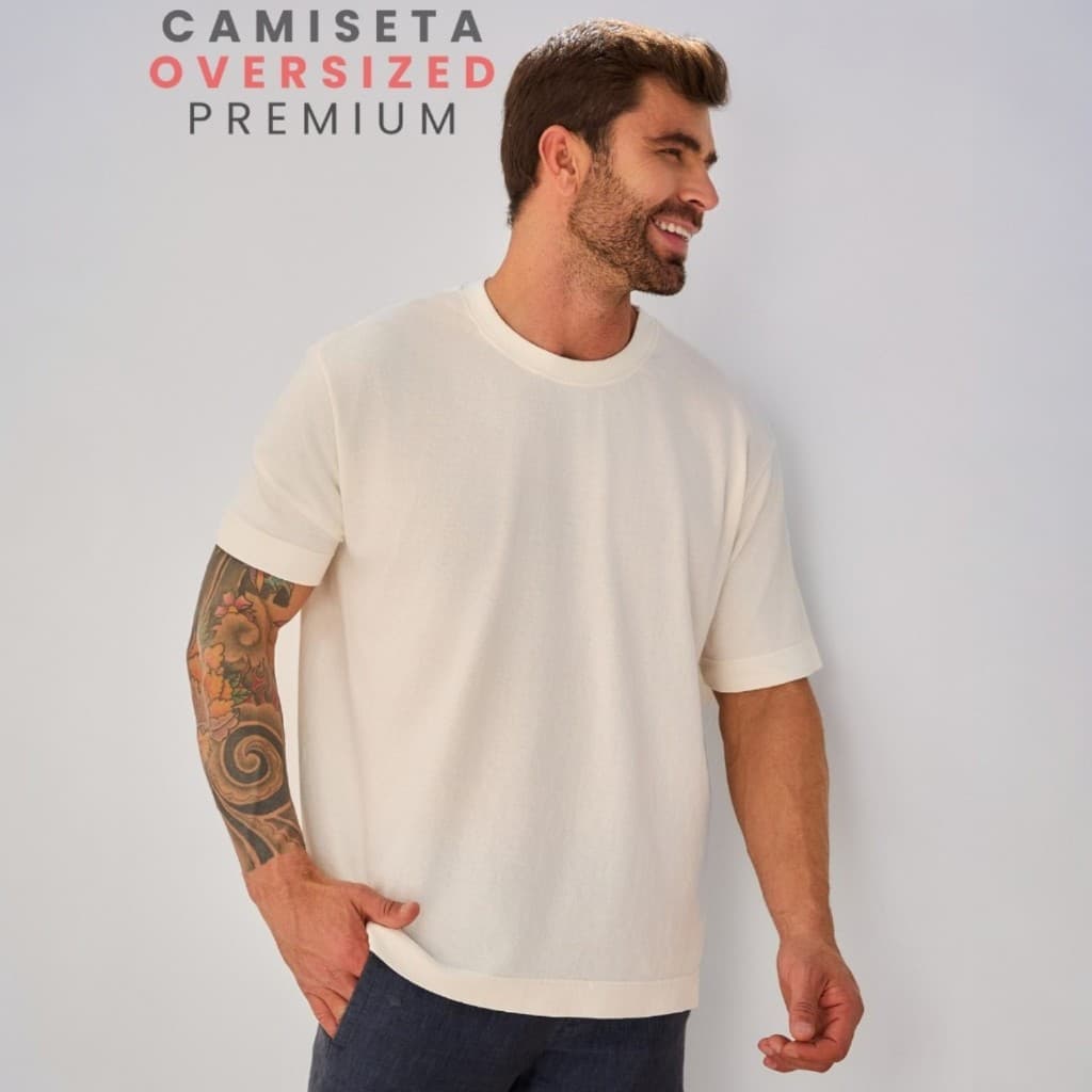 Camiseta Masculina Oversized Streetwear Academia Casual Confortável