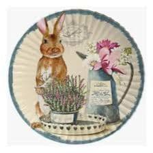 Prato Para Bolo Com Pé Bunny Vintage.