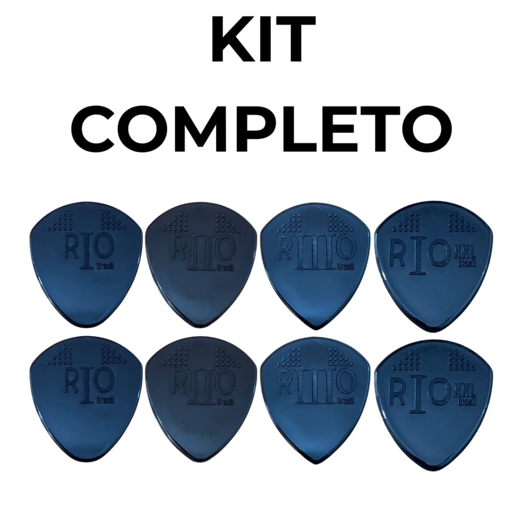 Palhetas Bori RIO JAZZ I II III I-XXL Nylon – Todas Espessuras p/ Violão Guitarra Cavaco (4 ou 8 un)