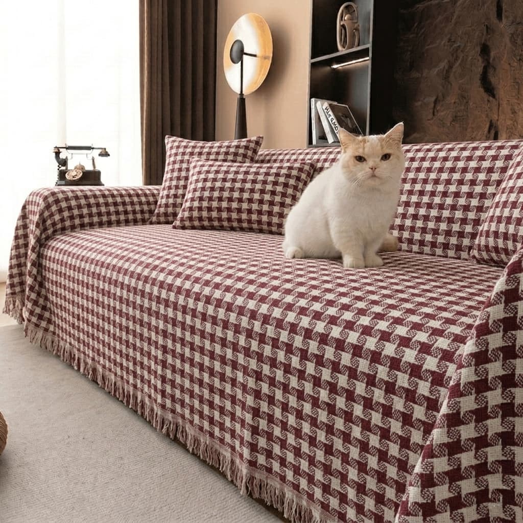 Manta Decorativa Para Sofá Poltrona Cama Algodão Premium Harmonie Casa em Fios