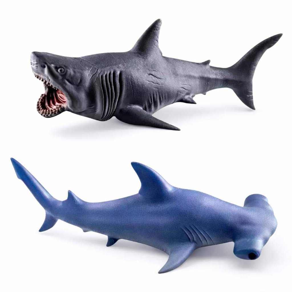 Animais Marinhos Tubarão Brinquedo Infantil 27cm Vinil Macio Seguro INMETRO