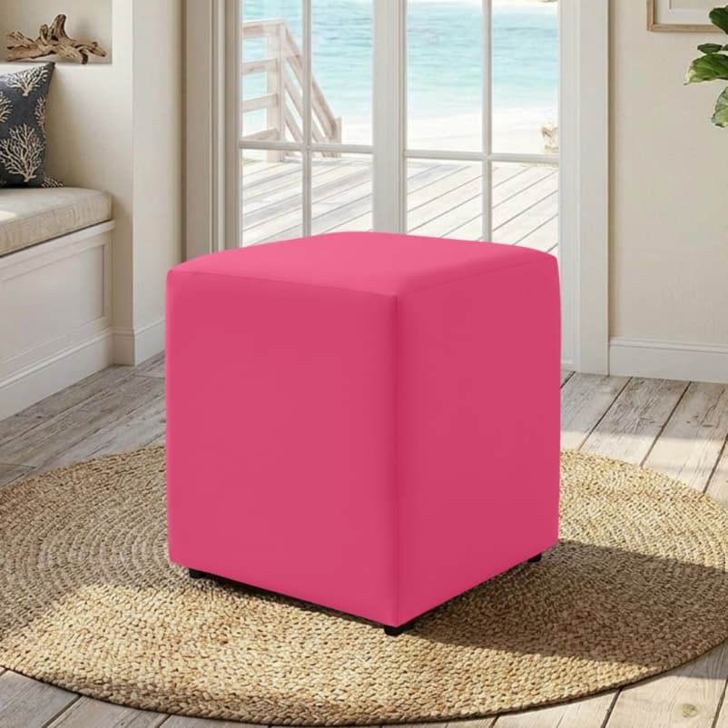 01 Capa De Puff Quadrado 40x40 Malha Helanca Com Elástico Envio Rapido