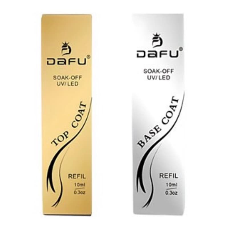 KIT Top Coat + Base Coat DAFU 10ml – Proteção, Brilho e Fixação Profissiona
