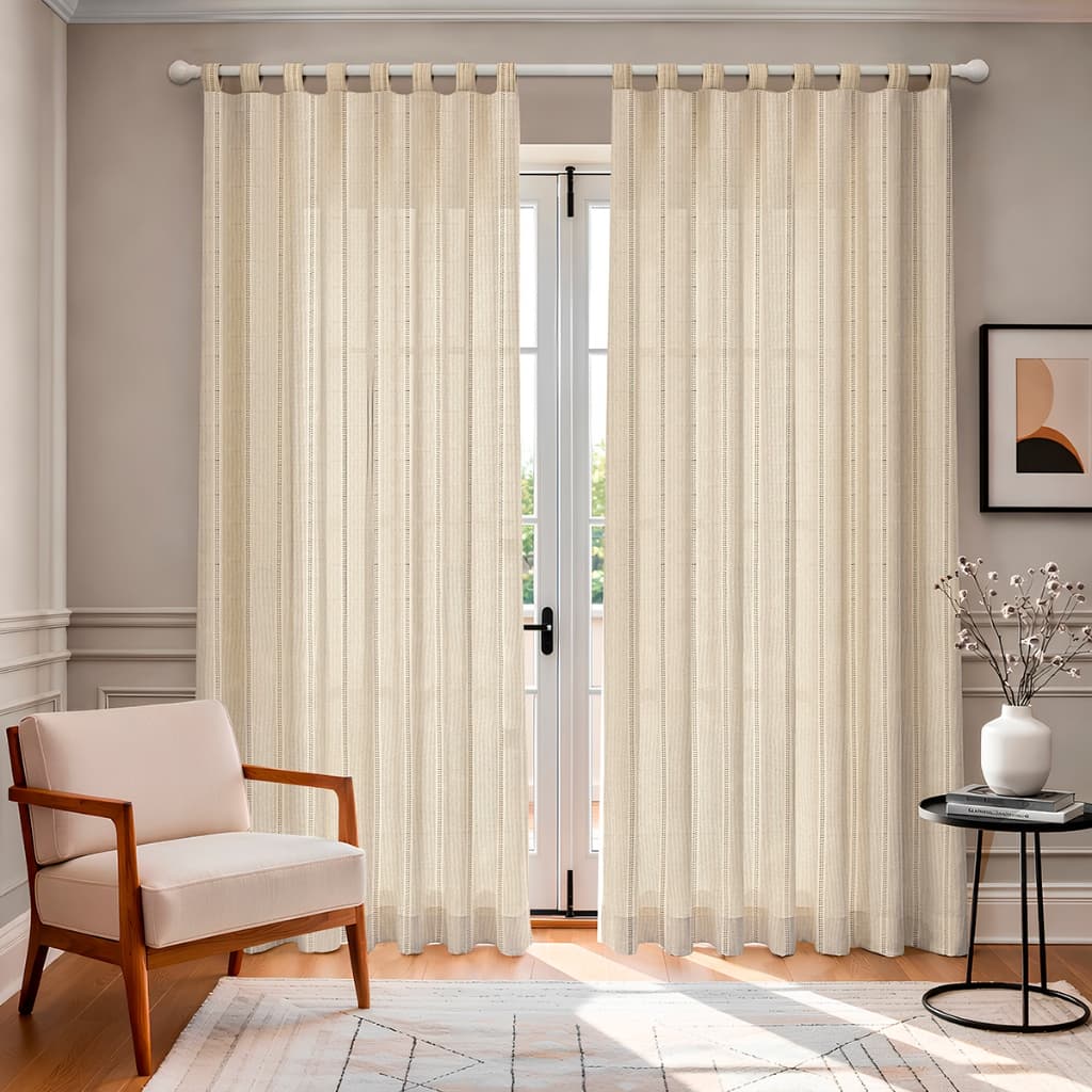 Cortina Luxo Entrelaços 2,80x1,80 Sala Quarto Alça Para Varão Estilo Rústico Decorativa