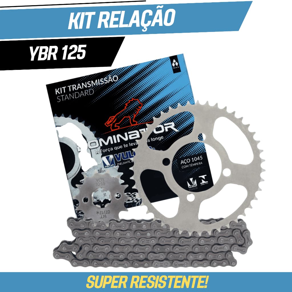 Kit Relação Transmissão Tração Yamaha YBR 125 00/02 (43T+14T-428H+118L)