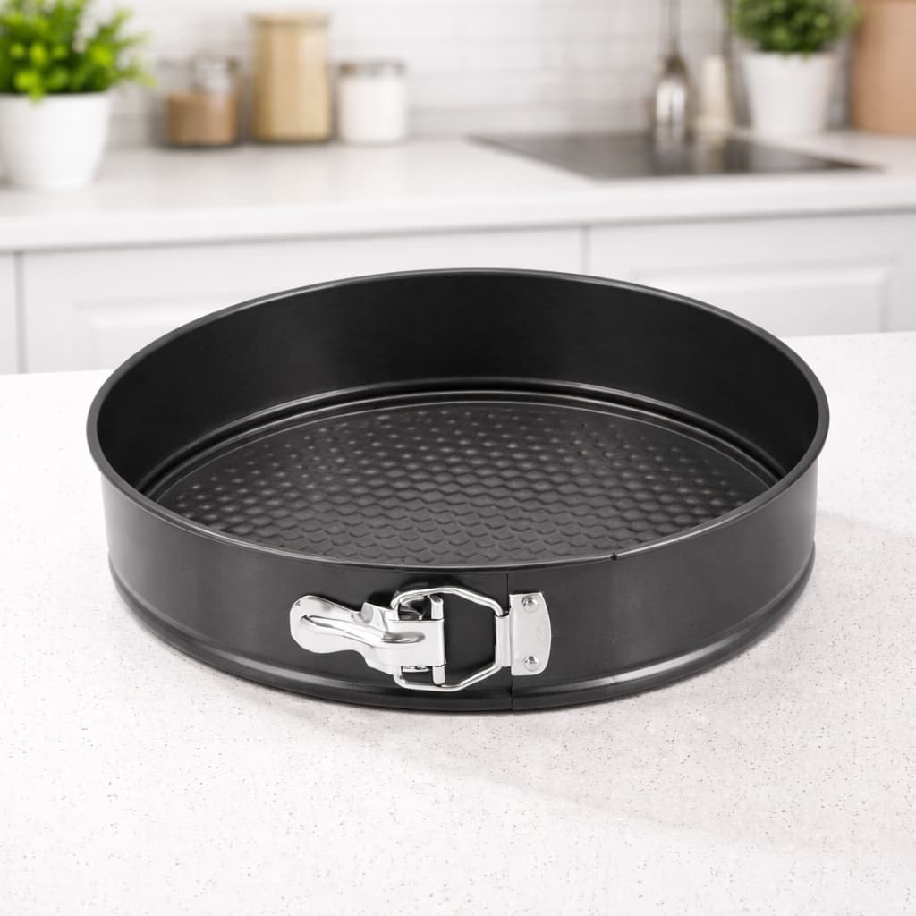 Forma Assadeira Desmontável Fundo Removível Teflon Bolo Massas Redonda 24, 26 ou 28cm