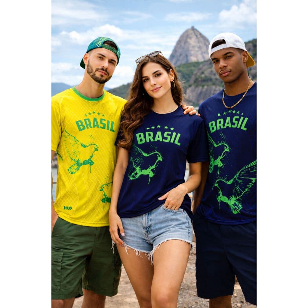 Camiseta seleção canário Brasil 2026 Masculina infantil feminina Dry Fit Futebol Academia Camisa Torcida Estampada