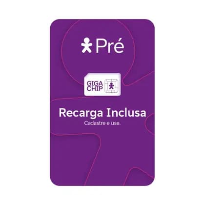 Chip Vivo Com R10 Crédito Pré-Pago- 5G e 4G - Ativo na Hora - Qualquer DDD
