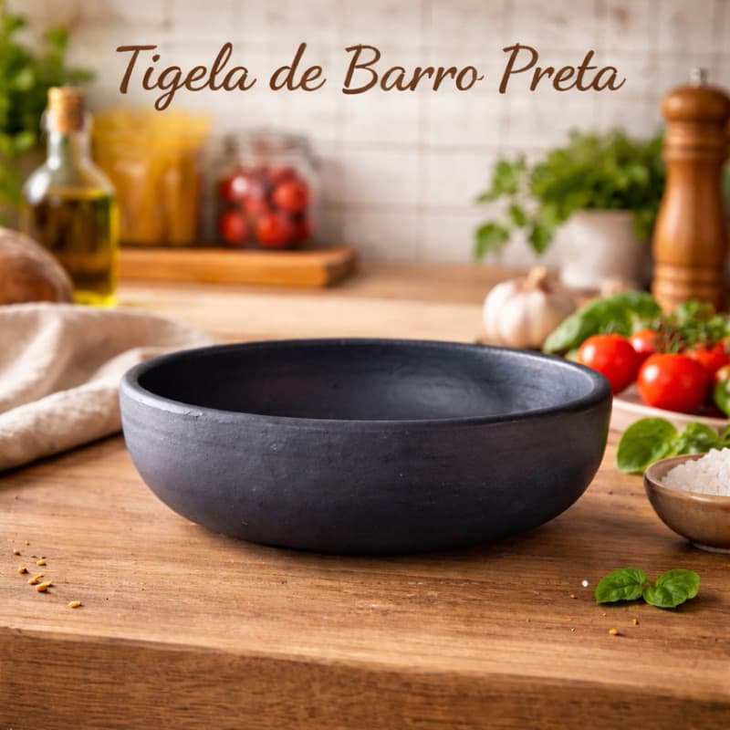 Tigela Rústica de Barro para Servir à Mesa – Artesanal 20cm | Cozinha Brasileira