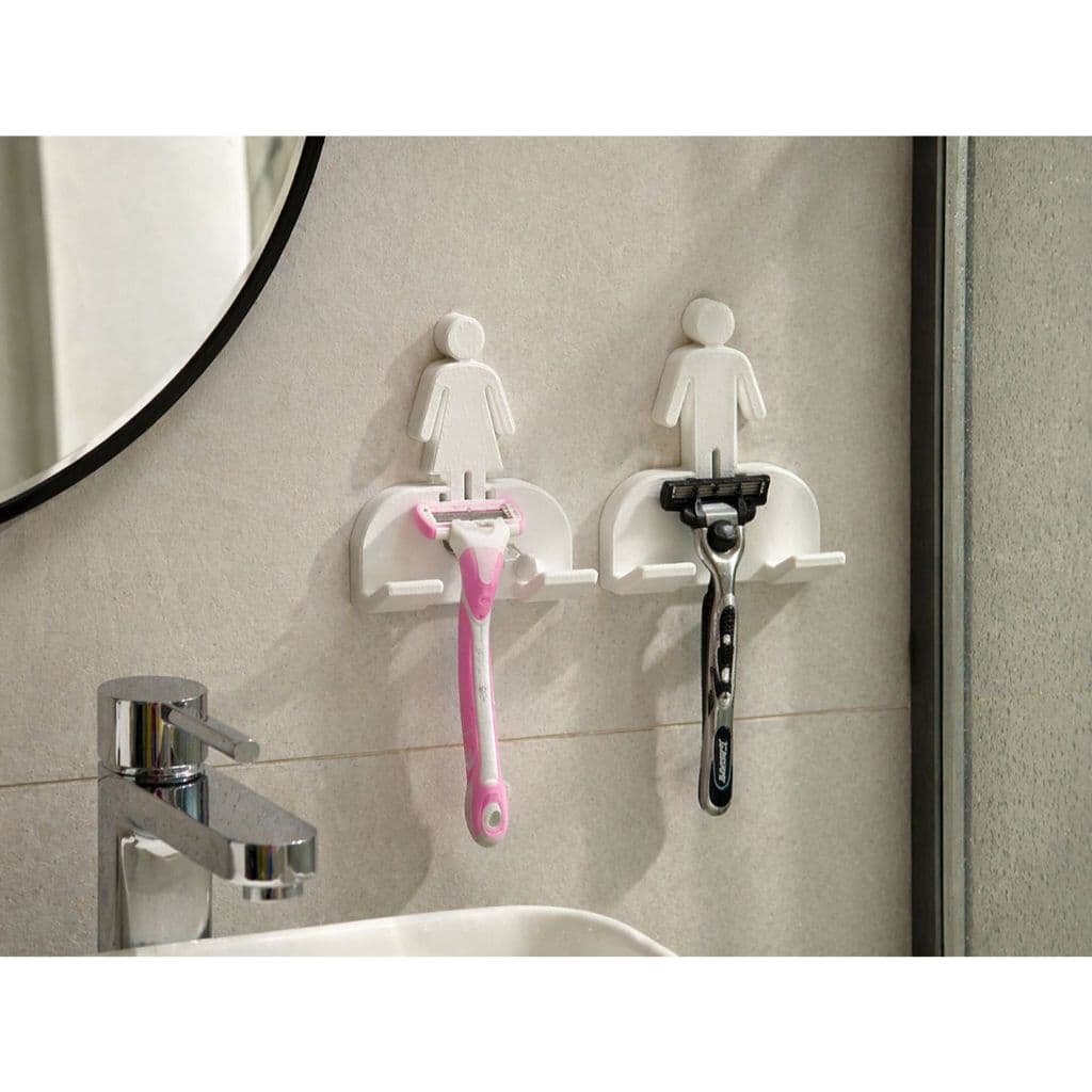 Suporte Aparelho de Barbear com Fita 3M Suporte Gillette Prestobarba Banheiro