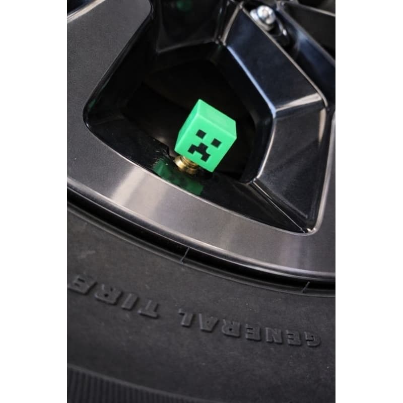 Kit Tampa de Válvula de Pneu Creeper Minecraft – Tampa de Bico Ventil Acessório para Carro Bicicleta e Moto