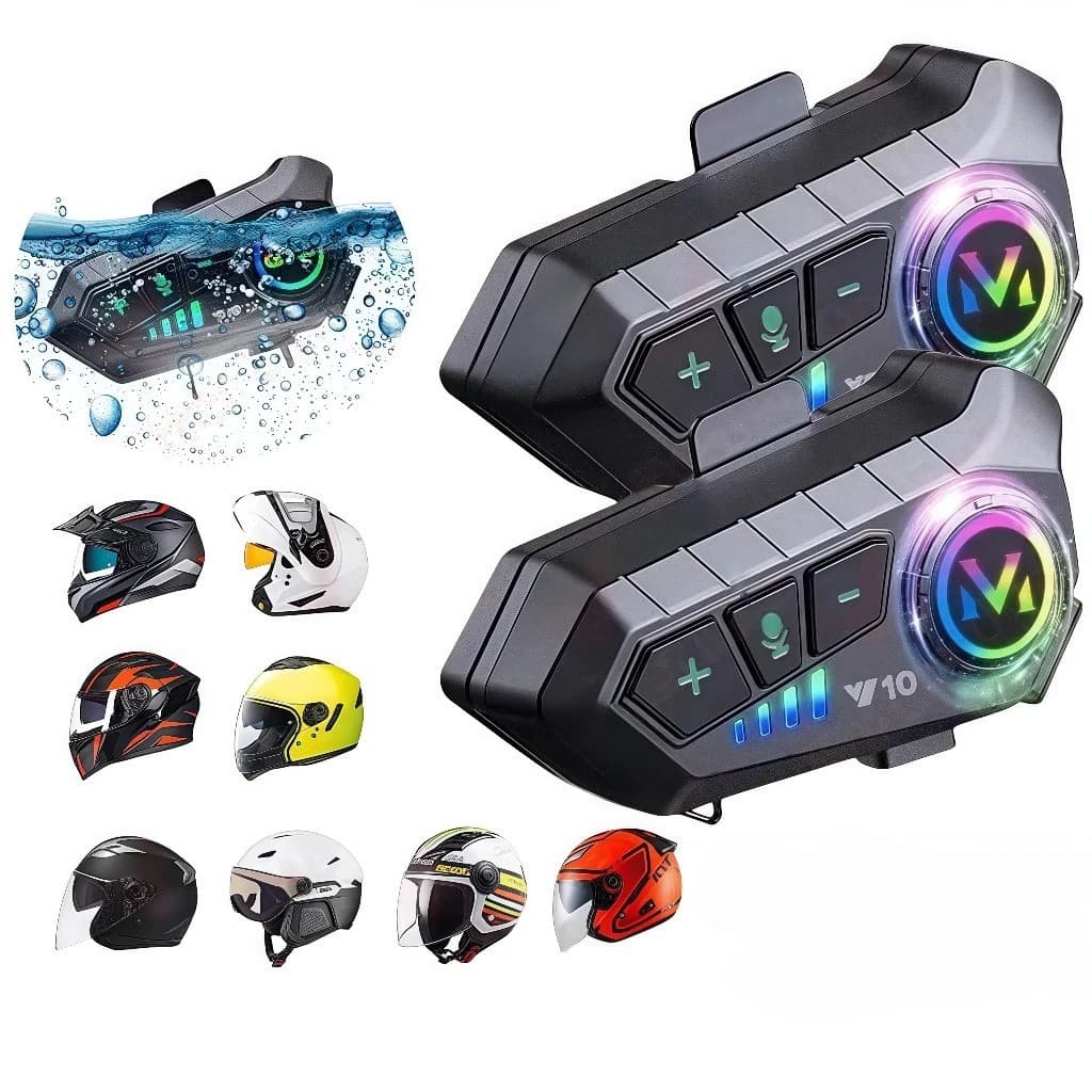 Intercomunicador para Capacete Sem Fio Som Hi-Fi Bluetooth