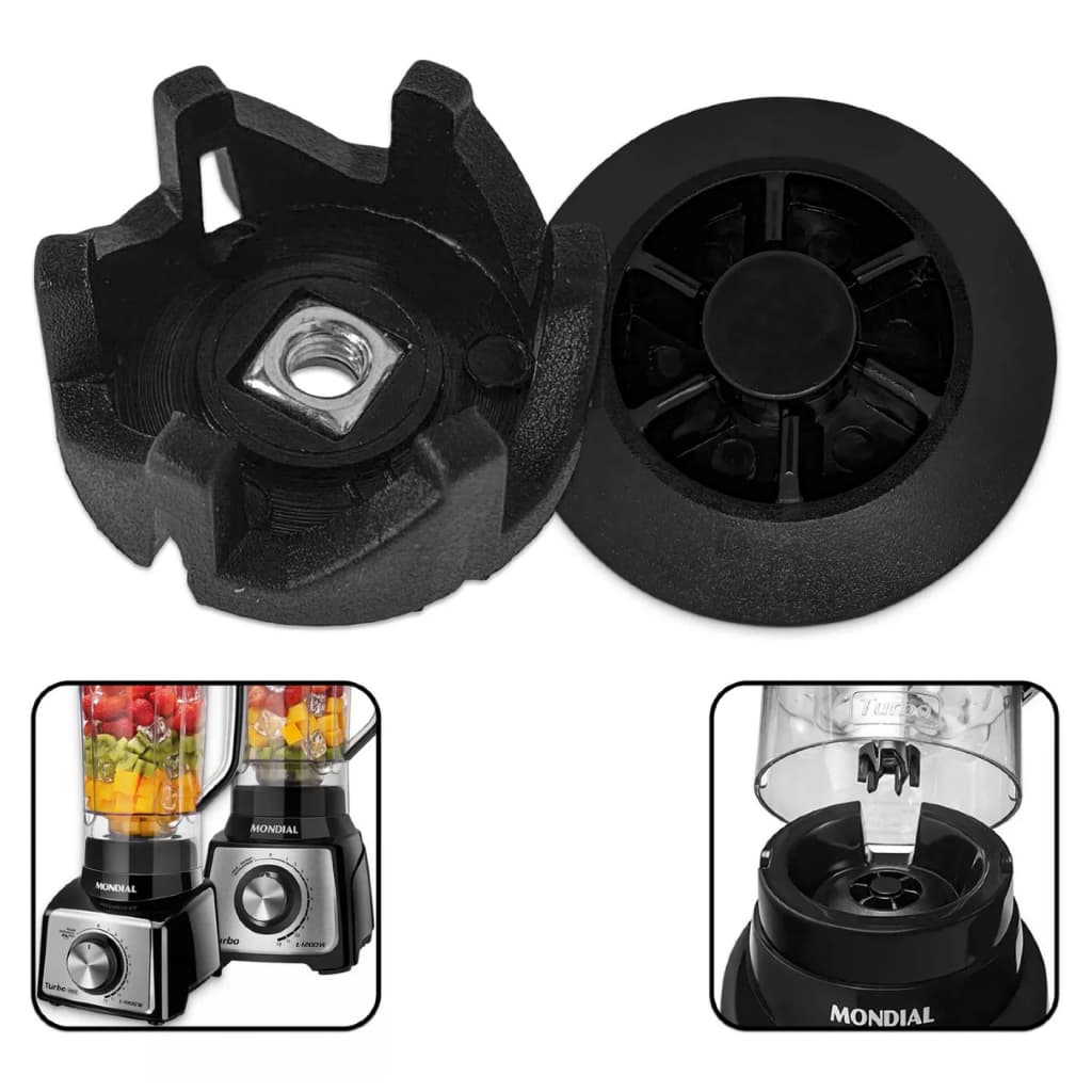 Arraste do Motor e Copo Liquidificador Mondial Turbo L-900 L-1000 L-1100 L-1200