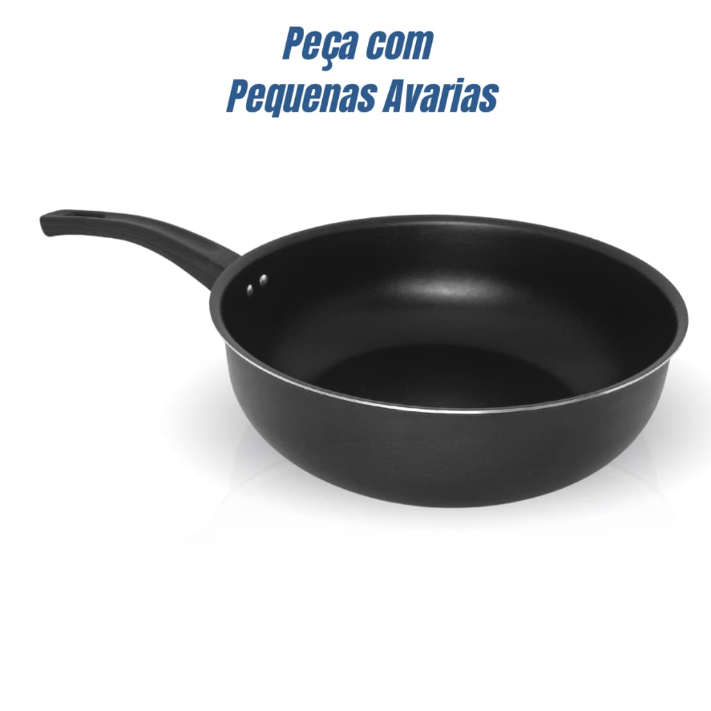 Frigideira Wok Teflon Antiaderente Grande 26 28 ou 30 / Pequenas Avarias